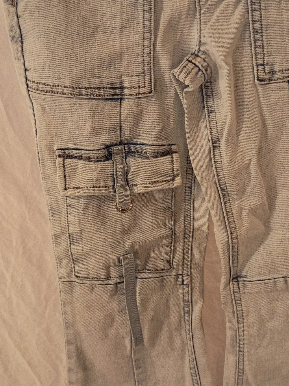 Justice Girls Size 7 Cargo Flare Jeans